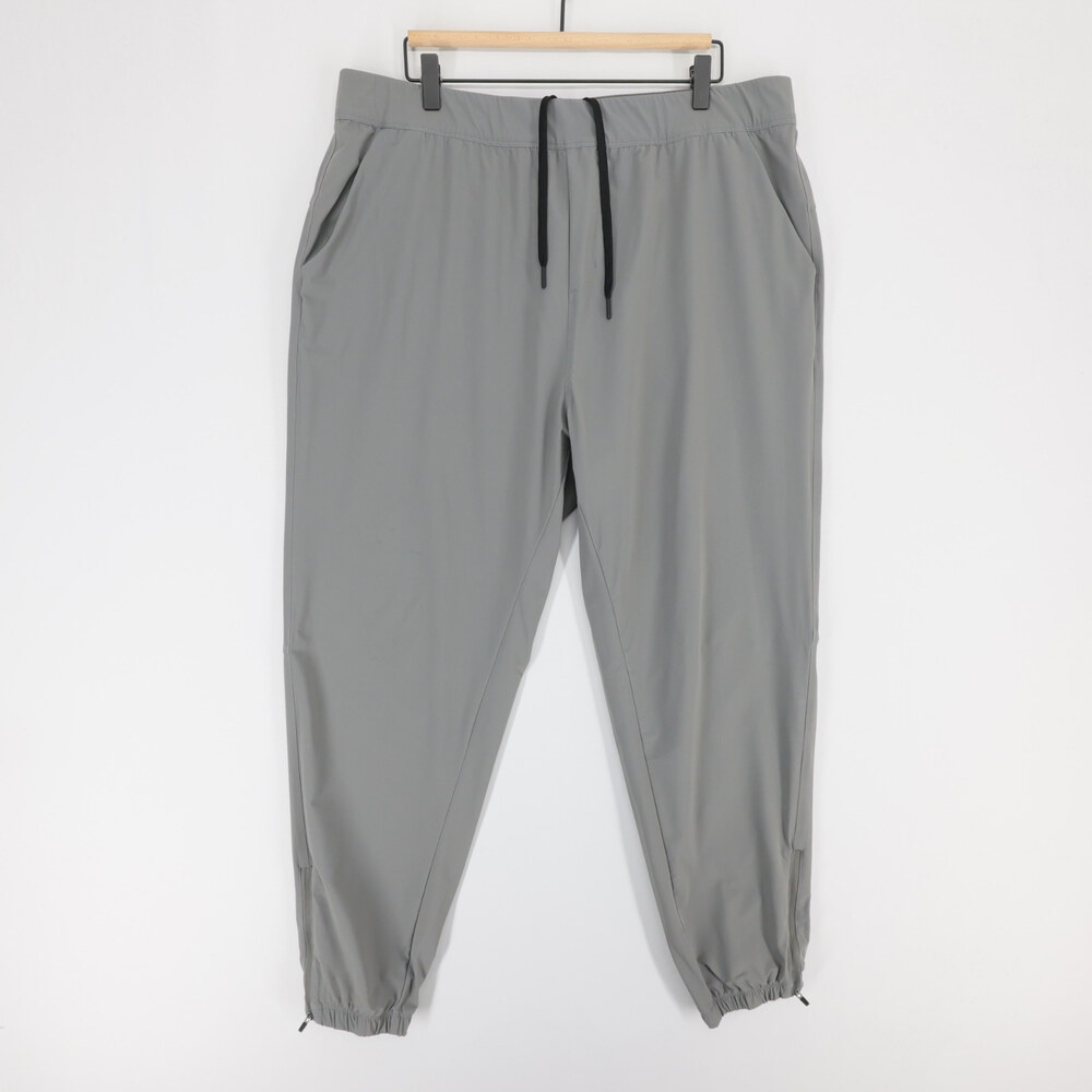 Public Rec Stadium Jogger Pants Mens 40x32 Gray Stretch Ankle Zip Athletic